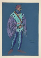 Un araldo, bozzetto di costume per Henry Irving