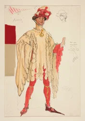 Aumerle, bozzetto di costume per Henry Irving