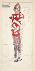 Berkeley, bozzetto di costume per Henry Irving