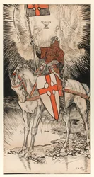 Disegno per il poster che pubblicizza la mostra e la pubblicazione del libro di Abbey