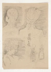 Disegno di un busto scultoreo