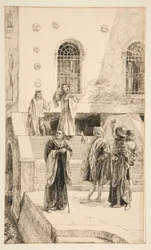 Exuent Salarino e Salanio, da Atto I, Scena i, Il mercante di Venezia