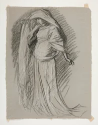 Studio di figura per Castello delle Fanciulle, da La ricerca del Santo Graal (una serie di quindici dipinti per la Biblioteca Pubblica di Boston, completata nel 1901)