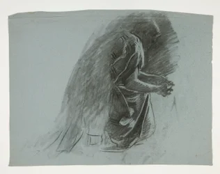 Studio di figura per Sir Lancillotto e Sir Bors che equipaggiano Galahad con i suoi speroni, da La ricerca del Santo Graal (secondo di una serie di quindici dipinti per la Biblioteca Pubblica di Boston, completato nel 1901)