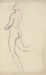 Studio di figura per Le Ore (3 pm) - decorazione murale al Campidoglio di Stato a Harrisburg, Pennsylvania, 1902-1911 (completato da John Singer Sargent)