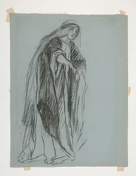 Studio di figura per il Castello delle Fanciulle, dalla serie La ricerca del Santo Graal