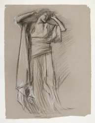 Studio di figura per il Castello delle Fanciulle(?), da La ricerca del Santo Graal (una serie di 15 dipinti per la Biblioteca Pubblica di Boston, completata nel 1901)
