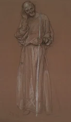 Studio di figura, vecchio con bastone, possibilmente Polonio