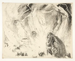 Prima apparizione: Macbeth! Macbeth! Macbeth! attento a Macduff., Atto IV, Scena 1, Macbeth
