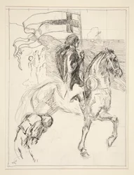 Galahad Parte, studio per La Ricerca del Santo Graal (serie di quindici dipinti per la Biblioteca Pubblica di Boston, completata nel 1901)