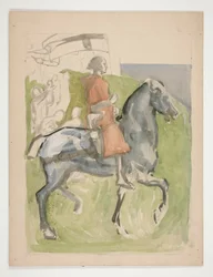 Galahad parte, studio per La ricerca del Santo Graal (serie di quindici dipinti per la Biblioteca Pubblica di Boston, completata nel 1901)
