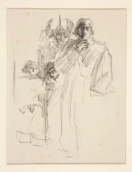 Galahad al castello, studio per La ricerca del Santo Graal (serie di quindici dipinti per la Biblioteca Pubblica di Boston, completata nel 1901)