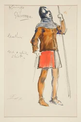 Glaiveman, bozzetto di costume per Henry Irving
