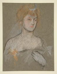 Testa e spalle di donna, ritratto dell
