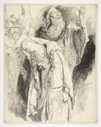 Lear con Cordelia morta tra le braccia, Atto V, Scena iii, Re Lear