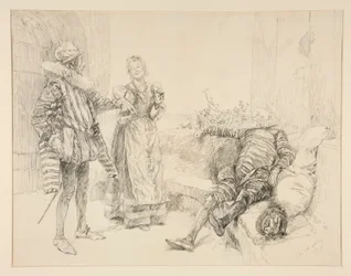 Maria, Sir Andrew e Toby, illustrazione per Atto I, Scena iii, La dodicesima notte