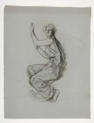 Studio per medaglione per il murale al palazzo del capitol di stato a Harrisburg, Pennsylvania, 1902-1911 (completato da John Singer Sargent)