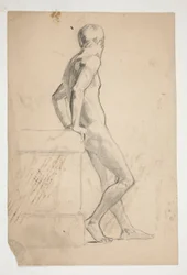 Studio di figura maschile nuda, classe di vita