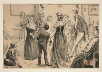 Festa in una Casa Vittoriana - illustrazione non identificata