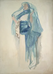 Possibile studio per una delle virtù prigioniere, studio di figura