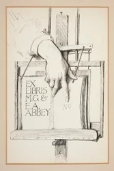 Schizzo per Ex Libris: M.G. & E.A. Abbey