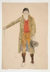 Schizzo di un uomo - studio di costume per La Tosca(?)