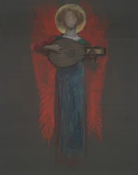 Studio, Angelo con Strumento Musicale