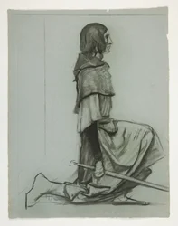 Studio per La chiave del castello, da La ricerca del Santo Graal (una serie di quindici dipinti per la Biblioteca Pubblica di Boston, completata nel 1901)