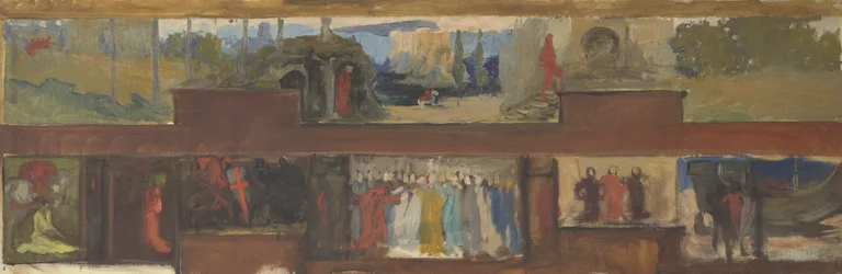 Studio per La ricerca e il raggiungimento del Santo Graal, Sala di Consegna dei Libri, Biblioteca Pubblica di Boston