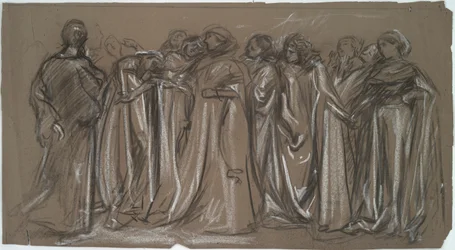 Studio per le virtù prigioniere, studio di figura per