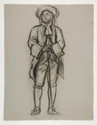 Studio per la figura di Penn(?) o Franklin(?) per murale al palazzo del capitolo statale a Harrisburg, Pennsylvania, 1902-1911 (completato da John Singer Sargent)