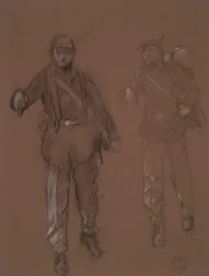 Studio per le figure di due soldati della Guerra Civile