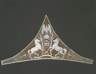 Studio per dettaglio decorativo triangolare, al Campidoglio dello Stato della Pennsylvania, Harrisburg, 1902-1911