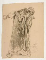 Studio di Sir Galahad, per uno dei murali da La ricerca del Santo Graal (una serie di quindici dipinti per la Biblioteca Pubblica di Boston, completata nel 1901)