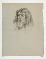 Studio di una testa per Re Artù