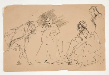 Studio di una scena del XVIII secolo, possibilmente