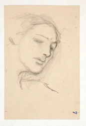 Studio di tre teste di donna