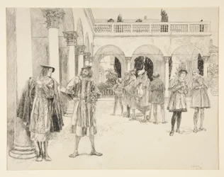 La Corte del Palazzo, da Atto IV, Scena ii, Due Gentiluomini di Verona