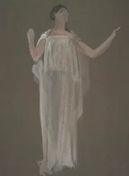 Studio di figura non identificata per progetto murale al Campidoglio dello Stato della Pennsylvania, Harrisburg, 1902-1911