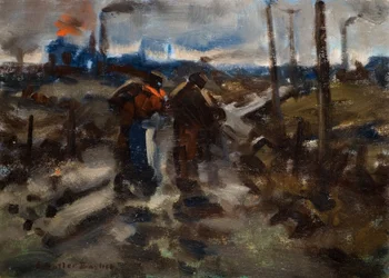 Scena del Paese Nero (olio su tavola)