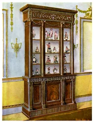 Vetrina intagliata in mogano influenzata dai fratelli Adam, 1911-1912