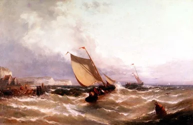Barche da Pesca al Largo di una Costa