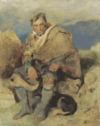 Un pastore delle Highlands - uno schizzo, c. primi anni 1820