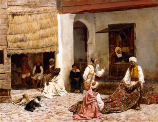 Un bazar di tappeti, Tangeri, 1878