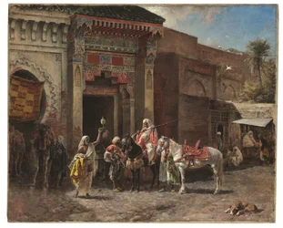 Il compratore di armi (Fuori dalla porta di un bazar marocchino), 1878-1880 circa (olio su tela)