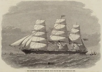 La nave clipper Royal Edward, costruita per la Red Cross Australian Line