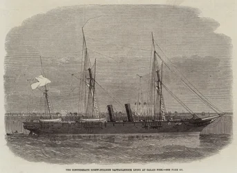 Il vapore confederato Rappahannock al molo di Calais