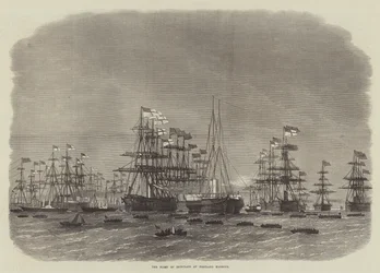 La flotta di corazzate nel porto di Portland