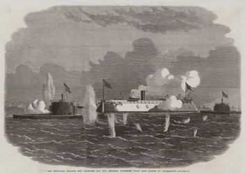 La Fregata Corazzata New Ironsides e Due Batterie Ericsson in Azione a Charleston