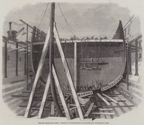 La nuova flotta corazzata, inquadratura della fregata a vapore di Sua Maestà Achilles, 50 cannoni